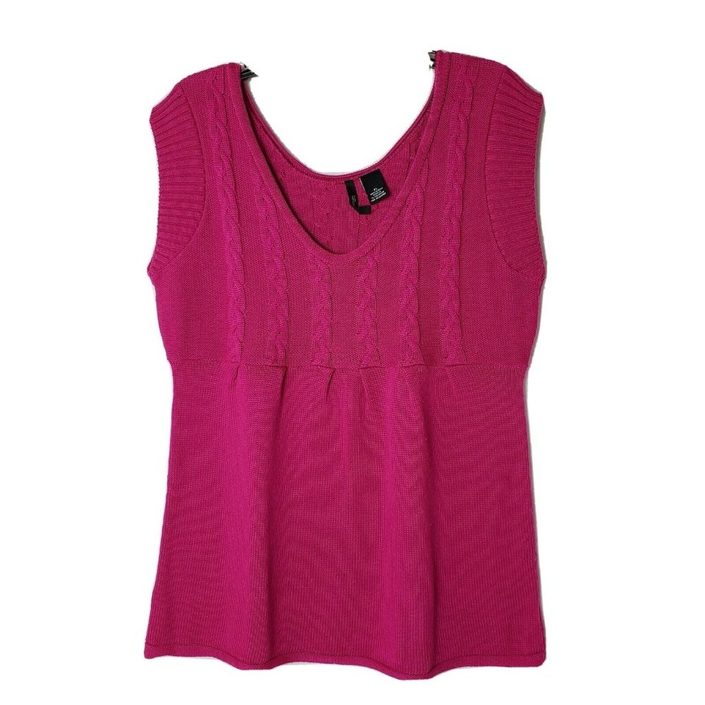 ND New Directions Knit Sweater Cable knit Petite L